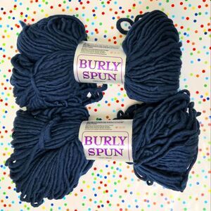 BROWN SHEEP COMPANY BURLY SPUN 100% WOOL INDIGO BLUE 8 OZ, For Needle Sz 13